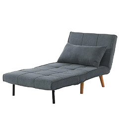 Vente-Unique Fauteuil convertible XL en tissu CHILA - Gris pas cher