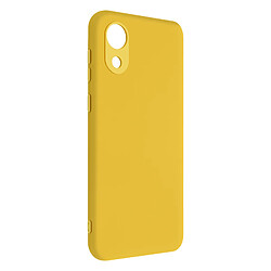 Avizar Coque Galaxy A03 Core Silicone Semi-rigide Finition Soft-touch Fine jaune