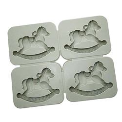 3d bougie moule de silicone de comprimé de cire d'arôme a: 4 chevaux