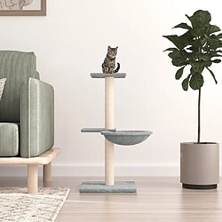 vidaXL Arbre à chat avec griffoirs en sisal gris clair 72 cm