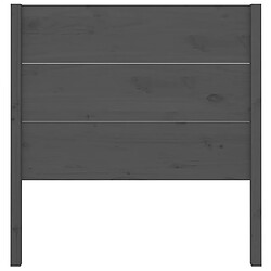 Avis vidaXL Tête de lit Gris 81x4x100 cm Bois massif de pin