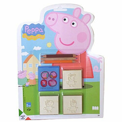 Multiprint Blister Timbres Enfants Sagomati Peppa Pig, 100% Made in Italy, Tampons Enfants Personnalisés, en Bois et Caoutchouc Naturel, Encre Lavable Non Toxique, Idée Cadeau, Art 11875