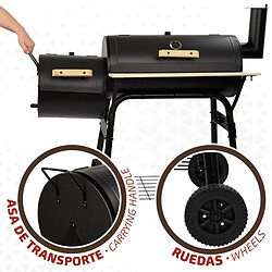 Avis Roues de barbecue au charbon de bois Aktive Acier Plastique Métal émaillé 106 x 106 x 61 cm Noir