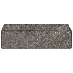 vidaXL Lavabo 45x30x12 cm marbre gris brillant