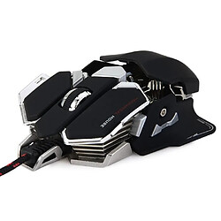 Souris Noir Gamer Pro Luom G10 4000 Dpi Réglable Optique 9 Boutons 4 Couleurs Professionnel Mécanique Gaming Usb Filaire Macros Jeux