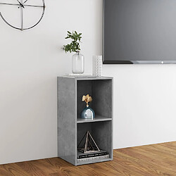 Avis vidaXL Meuble TV gris béton 72x35x36,5 cm bois d’ingénierie