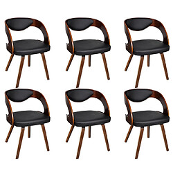 VIDAXL Chaises similicuir (x6)