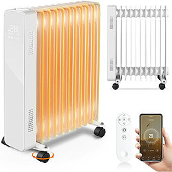 Vendos85 Radiateur à Bain d'huile 2500W avec minuterie 24h, Smart Control et App-Smart Life blanc