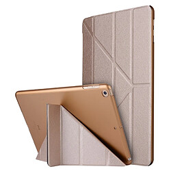 Etui en PU origami façon soie avec support or pour votre Apple iPad 10.2 (2019)