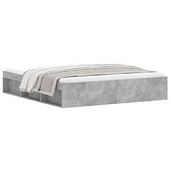 Maison Chic Lit adulte - Lit simple Cadre de lit,Structure du lit Contemporain gris béton 180x200 cm super king -MN47908