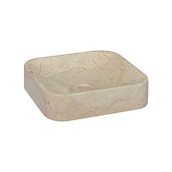 Avis Vente-Unique Lavabo fait à la main 40 x 40 x 10 cm marbre crème 02_0002824