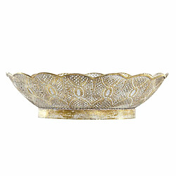 Centre de Table DKD Home Decor Verre Doré Métal Arabe (36 x 36 x 10 cm)