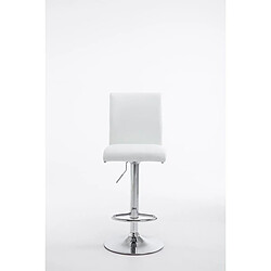 Decoshop26 Set de 2 tabourets de bar avec repose-pied design moderne synthétique blanc 10_0000267