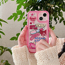 GUPBOO Étui pour iPhone13 Graffiti Anglais Retro Pavilion Girl Coque Téléphone Transparent Doux