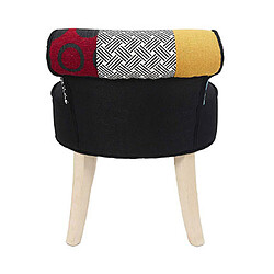 The Home Deco Factory Tabouret bas patchwork Eleonor multicolore. pas cher