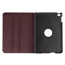 Wewoo Smart Cover café pour iPad mini 4 Litchi Texture 360 degrés Rotation intelligente étui en cuir avec support pas cher