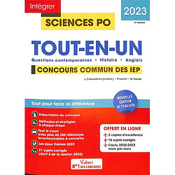 Tout-en-un, concours commun des IEP 2023 : questions contemporaines, histoire, anglais - Occasion