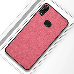 Wewoo Coque Rigide Pour Galaxy A10s Texture de tissu antichoc PC + TPU rose