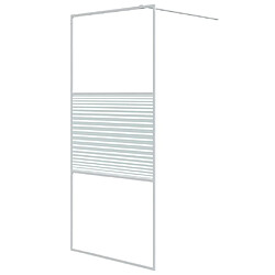 vidaXL Paroi de douche Blanc 90x195 cm Verre ESG transparent