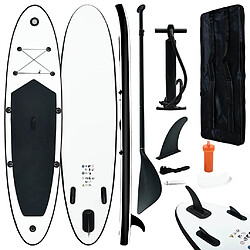 vidaXL Ensemble de planches SUP gonflables Noir et blanc