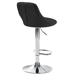 Non Tabouret de bar Lazio tissu chromé pas cher