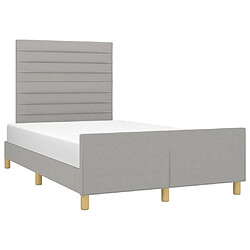 Avis Maison Chic Lit adulte - Cadre Structure de lit avec tête de lit Contemporain Gris clair 120x200 cm Tissu -MN46387