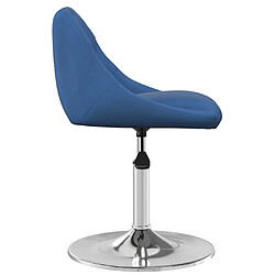 Avis vidaXL Chaises pivotantes à manger lot de 4 Bleu Velours