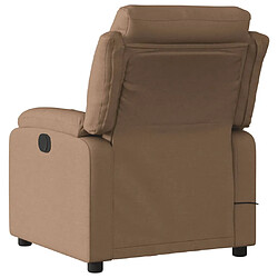 Acheter vidaXL Fauteuil inclinable de massage électrique marron tissu