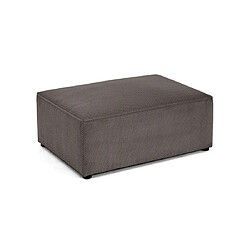 Bestmobilier Topaze - pouf - en velours texturé