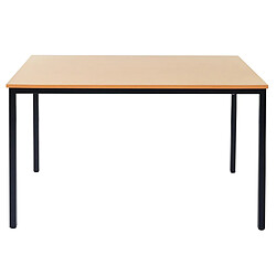 Decoshop26 Bureau table de conférence 120x80cm MDF aspect hêtre 04_0001392