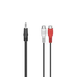 HAMA Adaptateur audio, 2 fiches RCA femelles - jack mâle 3,5 mm, stéréo