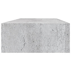 Acheter vidaXL Étagère à tiroir murale Gris béton 60x23,5x10 cm MDF