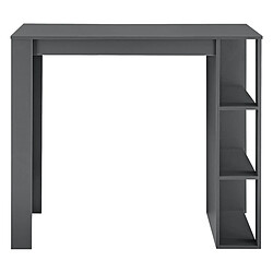 Avis Table de Bar Danderyd 3 Étagères 120x60x106 cm Gris Foncé [en.casa]