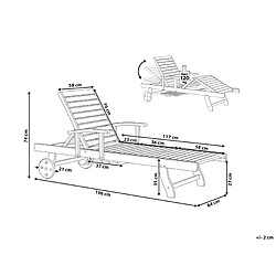 Avis Beliani Chaise longue Bois Bois foncé AMANTEA