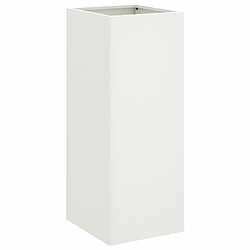 Maison Chic Jardinière,Bac à fleurs - pot de fleur blanc 32x27,5x75 cm acier laminé à froid -GKD80190