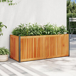 vidaXL Jardinière 110x45x44 cm bois massif d'acacia et acier