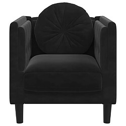 Avis vidaXL Fauteuil avec coussin noir velours