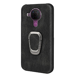 Coque en TPU + PU anti-chocs avec béquille à anneau rotatif, noir pour votre Nokia 5.4