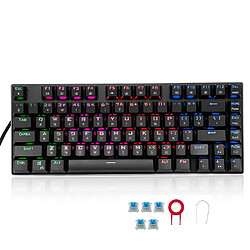 Universal Clavier mécanique avec commutateur rétroéclairé RVB de location russe Compact 81 clés Clavier en aluminium Gamer Machine à écrire | Clavier