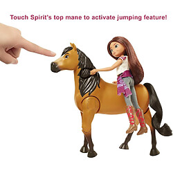 Mattel Cheval Galopant Articulé et Poupée Lucky Spirit l'Indomptable avec Accessoires Multicolore