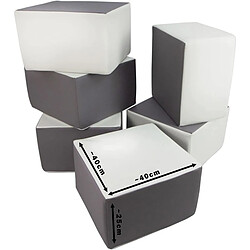 Velinda Set de 4 blocs en mousse pour le jeu blanc, cappuccino