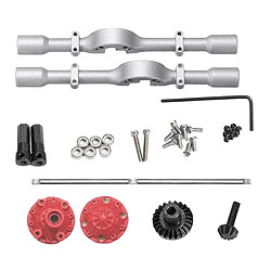 Ensemble D'essieu Arrière En Métal Pour 1/10 WPL D12 C24 RC Voiture Camion Mises à Niveau Pièces Argent