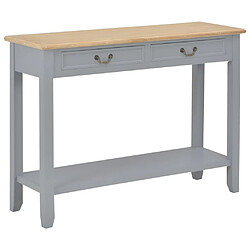 vidaXL Table console Gris 110x35x80 cm Bois 