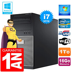 PC Tour DELL 7010 Core I7-3770 Ram 16Go Disque 1 To Graveur DVD Wifi W7 - Occasion