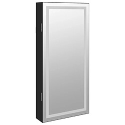 Avis vidaXL Armoire à bijoux avec miroir et éclairage LED mural noir