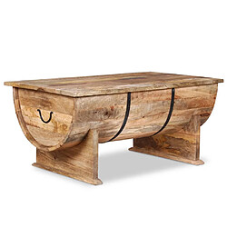 vidaXL Table basse Bois de manguier massif 88x50x40 cm