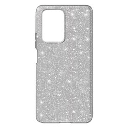 Avizar Coque Xiaomi 11T et 11T Pro Paillette Amovible Silicone Semi-rigide Argent