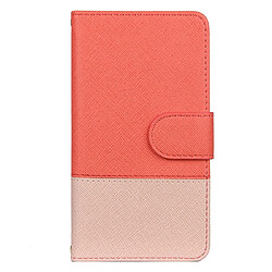 Wewoo Coque Étui en cuir à rabat de couleur épissure pour iPhone 11 Pro avec support cadre photo emplacements cartes et portefeuille rose rouge