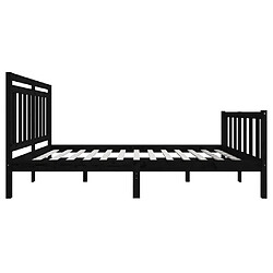 Acheter vidaXL Cadre de lit sans matelas noir bois massif