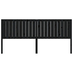 Avis Maison Chic Tête de lit scandinave pour lit adulte,Meuble de chambre Noir 205,5x4x100 cm Bois massif de pin -MN21599